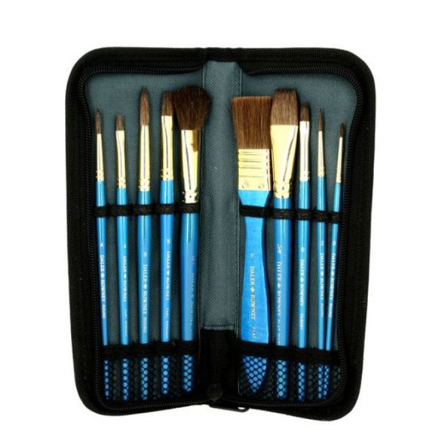 Peintures Creastore Coffrets Peinture Aquarelle | Trousse 10 Pinceaux Poils Naturels - Simply