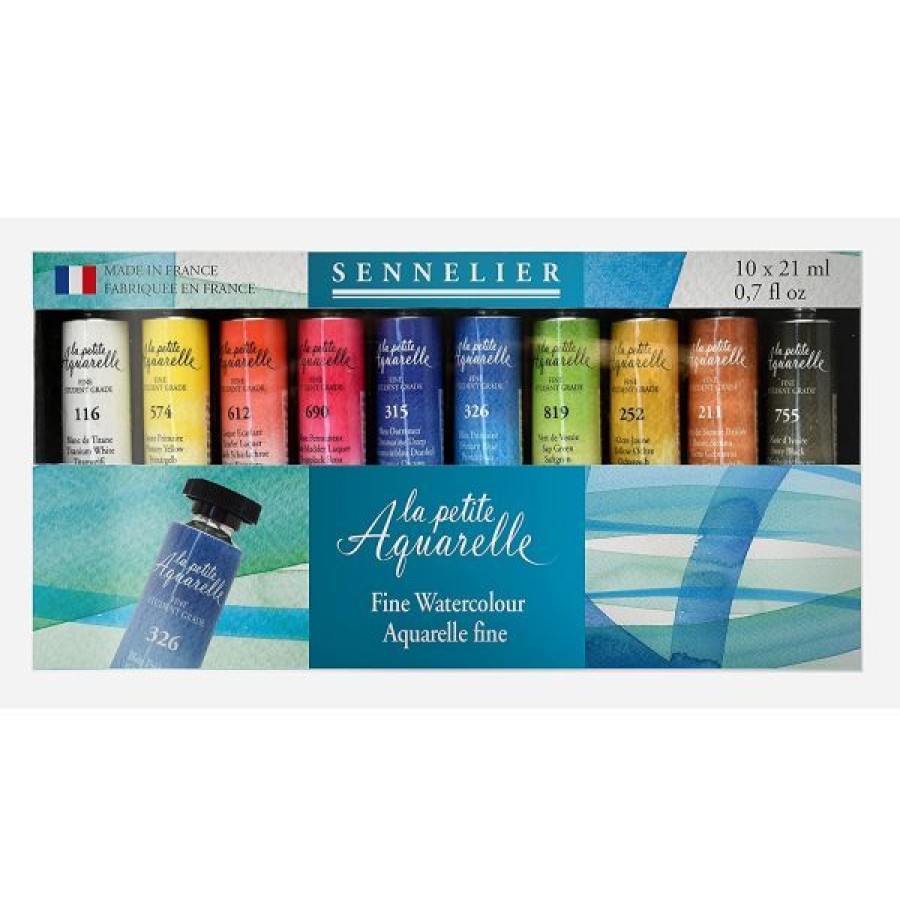 Peintures Creastore Peinture Aquarelle Fine | Set La Petite Aquarelle -10 Tubes 21Ml - Sennelier