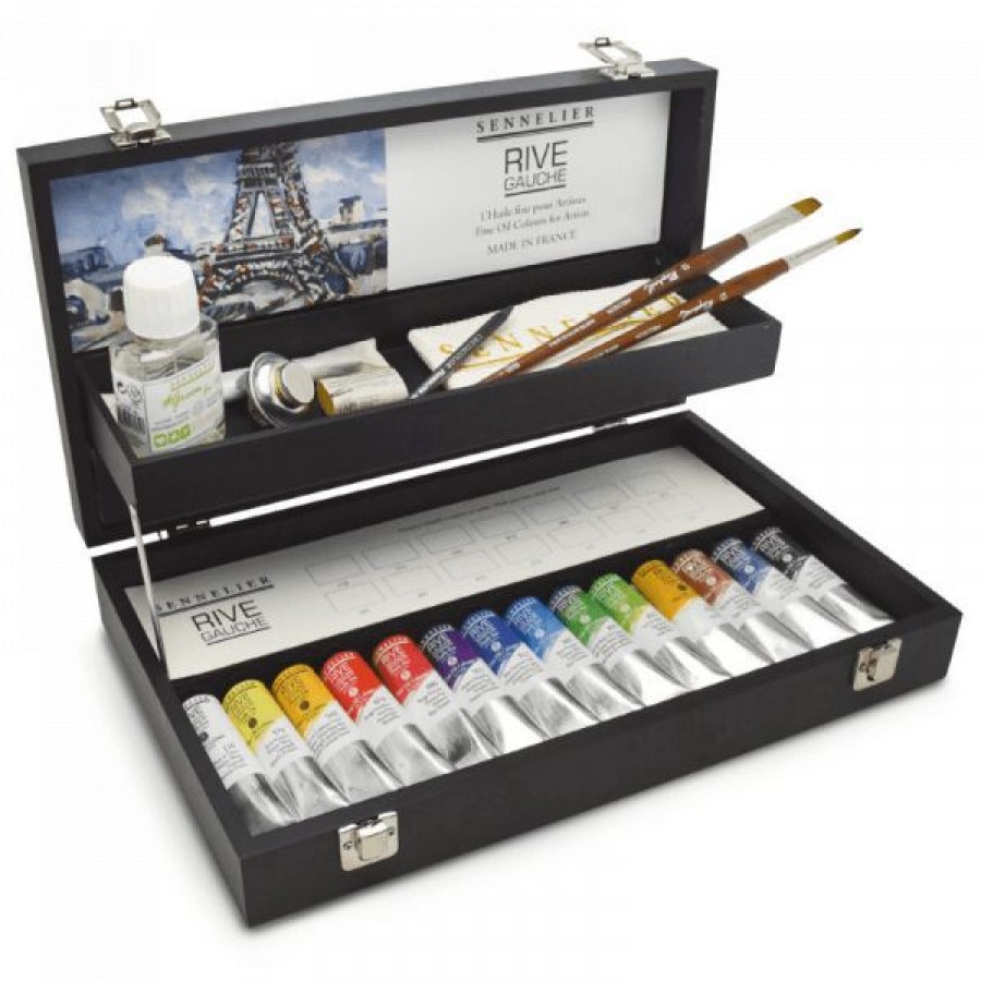 Peintures Creastore Peinture A L'Huile Fine | Coffret Huile Fine Rive Gauche 14 X 40 Ml - Sennelier