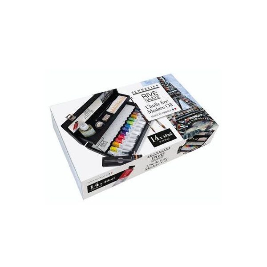 Peintures Creastore Peinture A L'Huile Fine | Coffret Huile Fine Rive Gauche 14 X 40 Ml - Sennelier