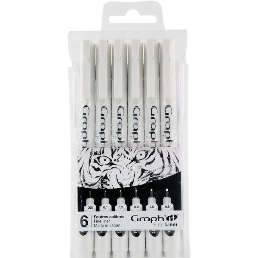 Dessin & Arts Graphiques Creastore Feutres | Set De 6 Feutres Liners Graph'It