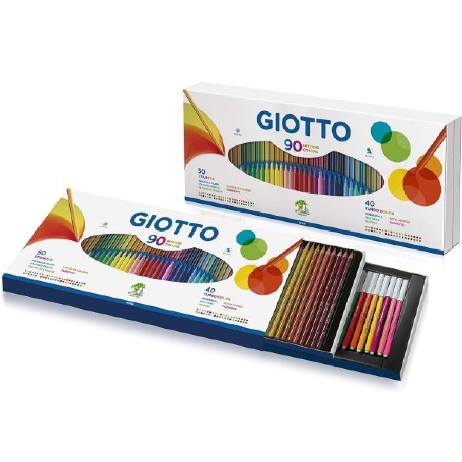 Dessin & Arts Graphiques Creastore Crayons De Couleurs | Etui 90 Feutres + Crayons De Couleur Giotto