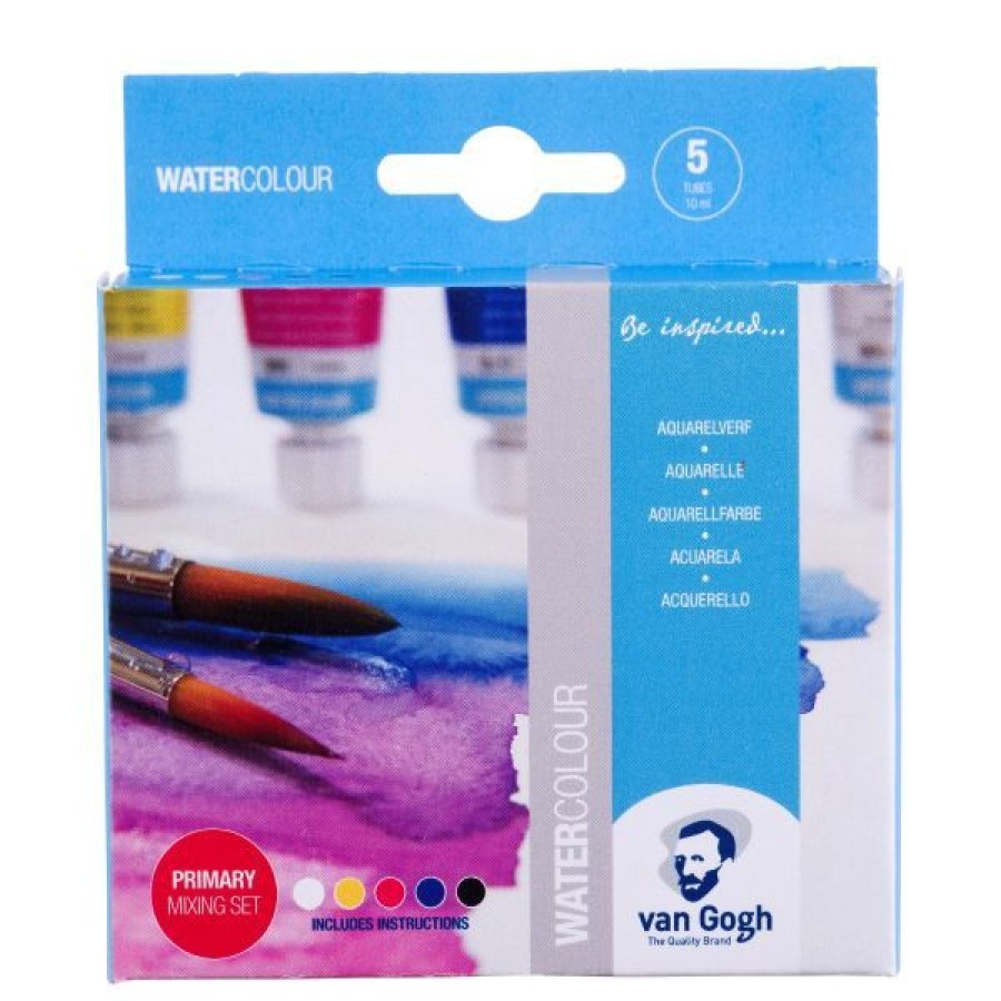 Peintures Creastore Peinture Aquarelle Fine | Set De 5 Tubes Primaires D'Aquarelle - Van Gogh