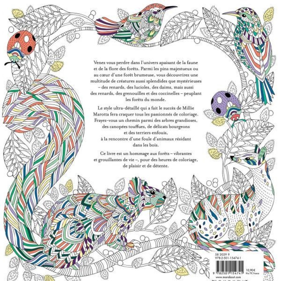 Loisirs Creatifs Creastore Livres Coloriage & Mandala | Peuple Des Forets - Une Aventure A Colorier - Millie Marotta