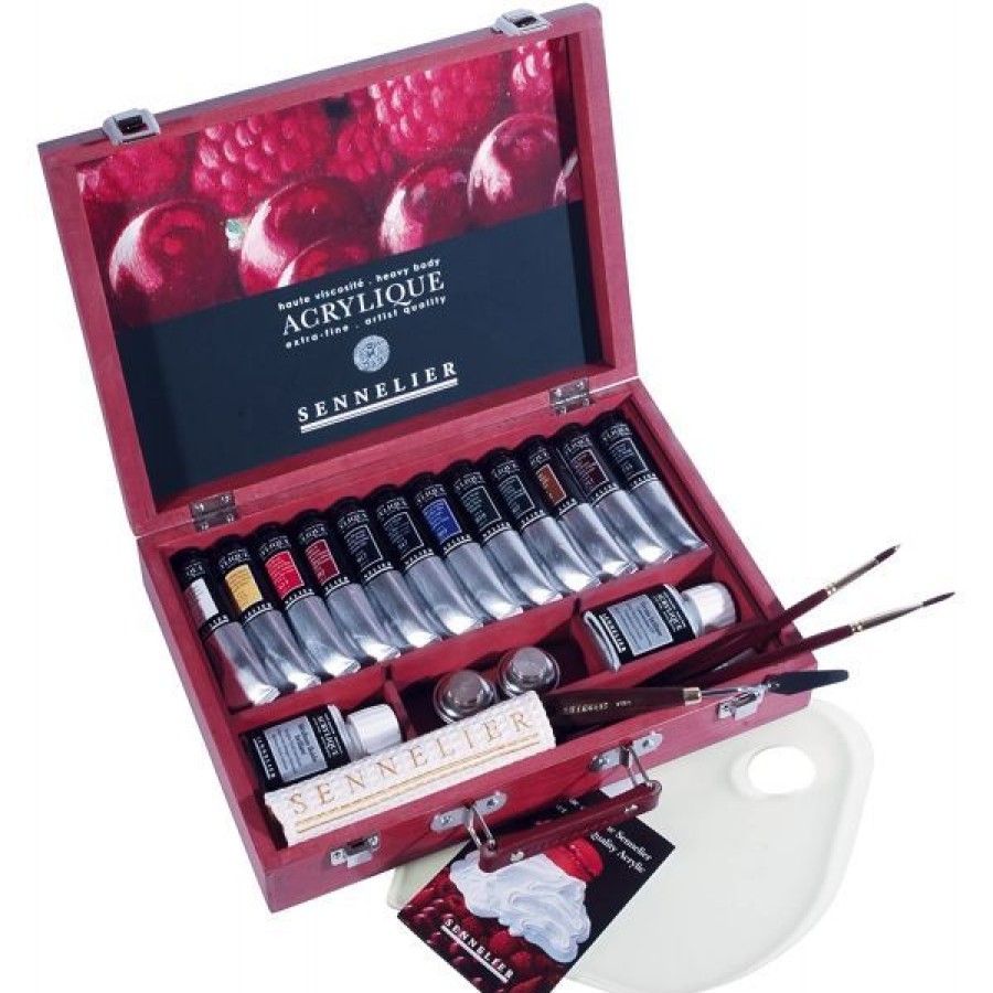 Peintures Creastore Peinture Acrylique Extra&Fine | Coffret Acrylique Extra-Fine 12 Tubes 60Ml - Sennelier