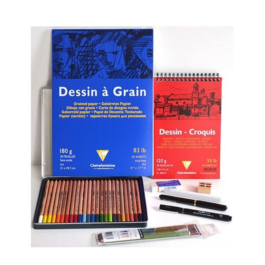 Dessin & Arts Graphiques Creastore Coffrets | Kit Dessin Crayons De Couleurs Et Feutres