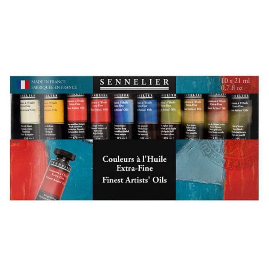 Peintures Creastore Peinture A L'Huile Extra&Fine | Set De 10 Tubes De Peinture A L'Huile Extra-Fine - Sennelier