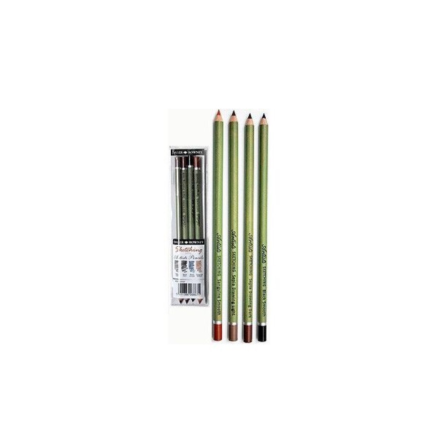 Dessin & Arts Graphiques Creastore Fusains Sanguines | Pochette De 4 Crayons Esquisse - Daler Rowney