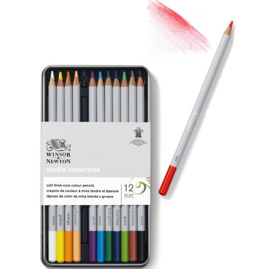 Dessin & Arts Graphiques Creastore Crayons De Couleurs | Boite De 12 Crayons De Couleur - Winsor & Newton