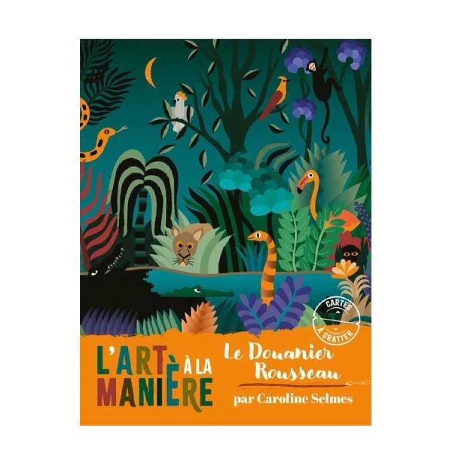 Loisirs Creatifs Creastore Livres Coloriage & Mandala | L'Art A La Maniere Le Douanier Rousseau - Cartes A Gratter - Livre