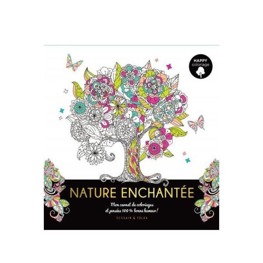 Loisirs Creatifs Creastore Livres Coloriage & Mandala | Happy Coloriage - Nature Enchantee - Livre