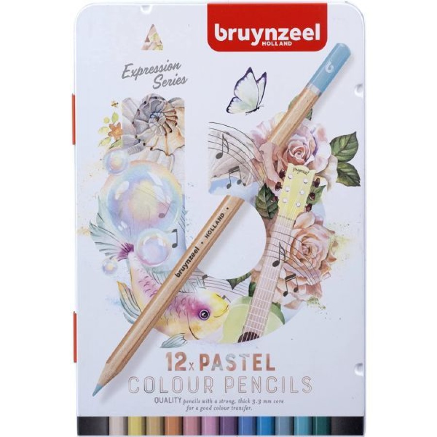 Dessin & Arts Graphiques Creastore Crayons De Couleurs | Boite De 12 Crayons De Couleur Pastels - Bruynzeel