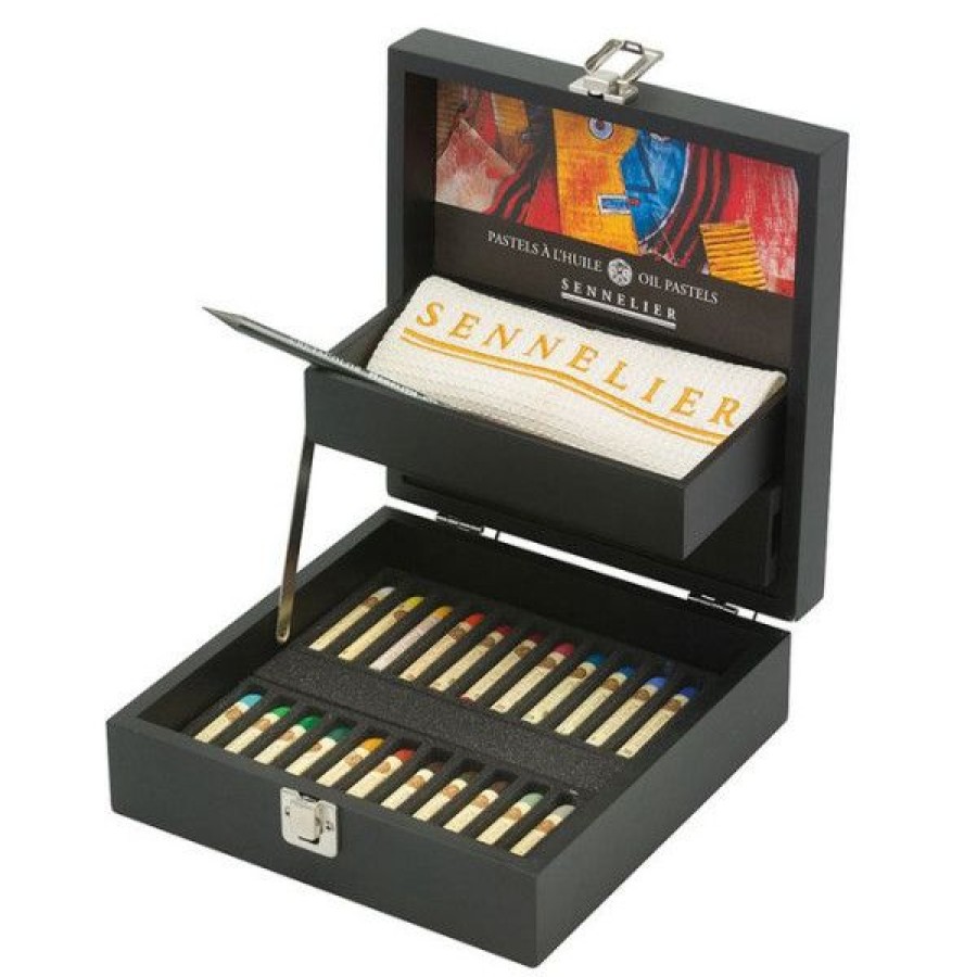 Dessin & Arts Graphiques Creastore Pastels A L'Huile | Coffret Bois Pastels A L'Huile - Sennelier