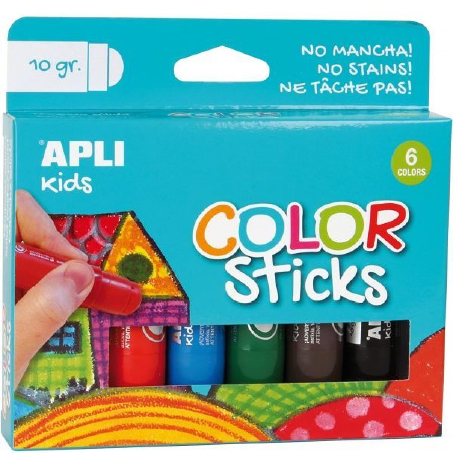 Peintures Creastore | Set De 6 Sticks De Gouache Solide