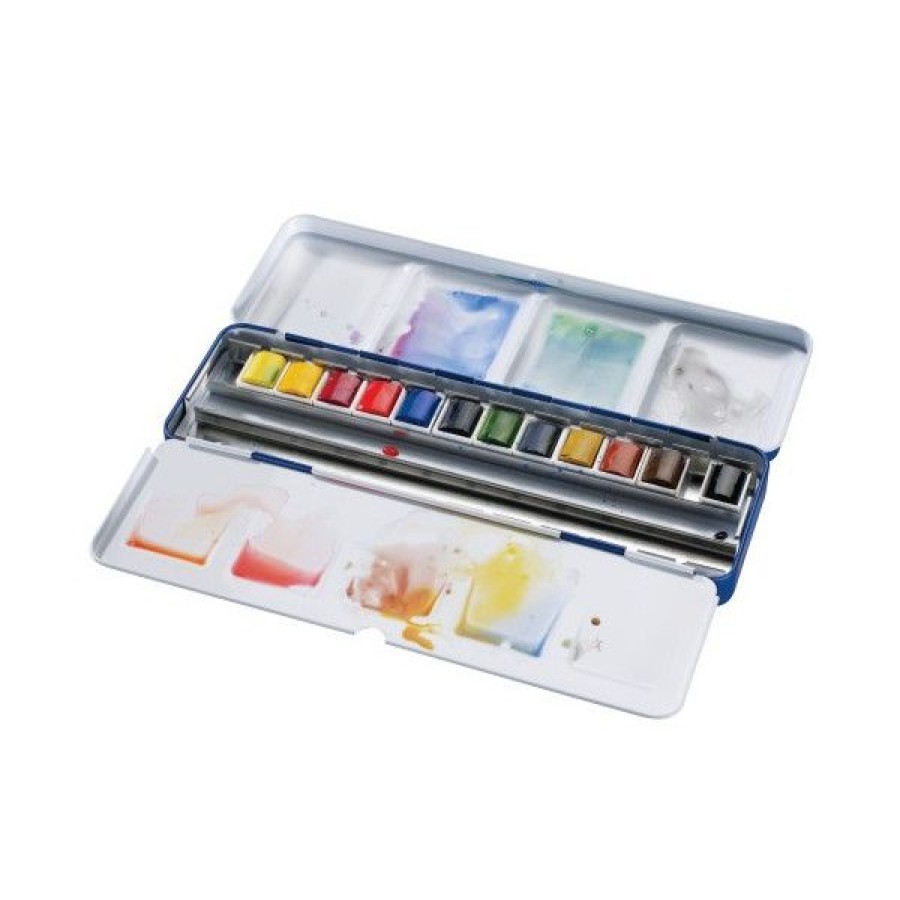 Peintures Creastore Peinture Aquarelle Fine | Boite D'Aquarelle Cotman Blue Box - Winsor & Newton