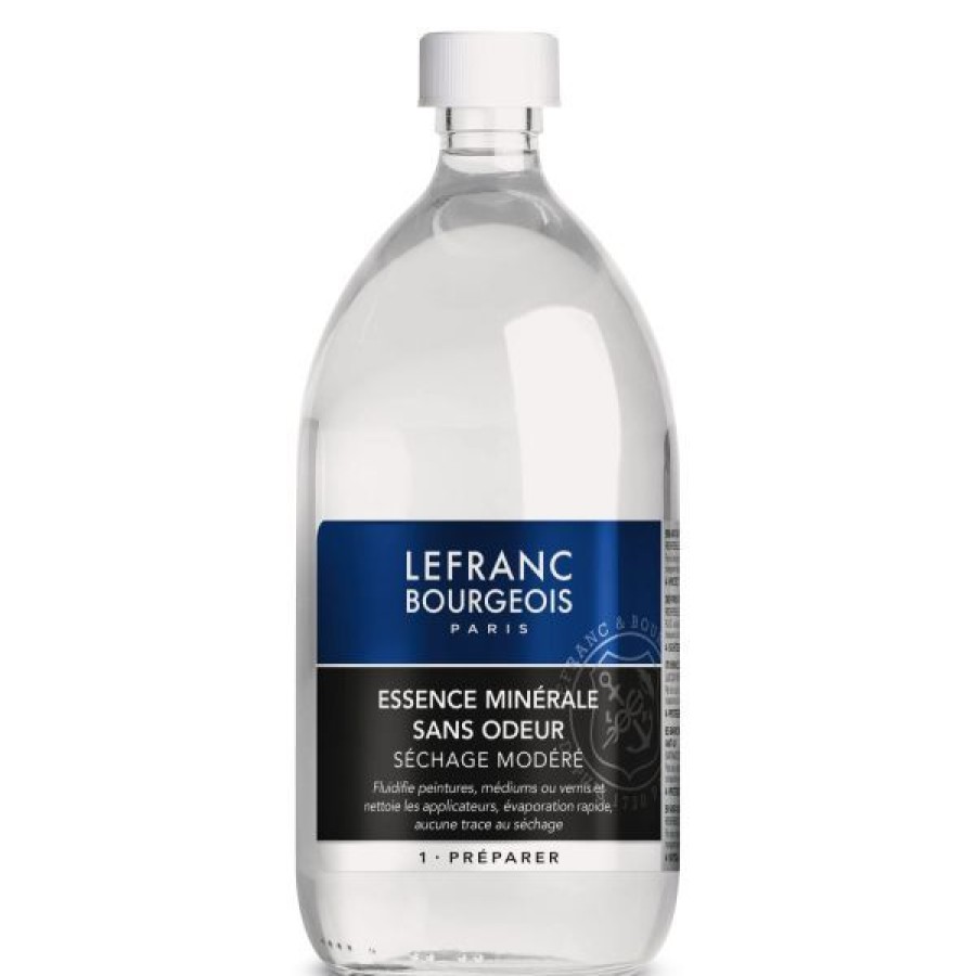 Peintures Creastore Mediums & Vernis Peinture A L'Huile | Essence Minerale Sans Odeur - 1 Litre - Lefranc Bourgeois