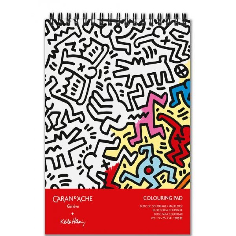 Papiers Creastore Papiers Dessin | Bloc De Coloriage Keith Haring - Caran D'Ache