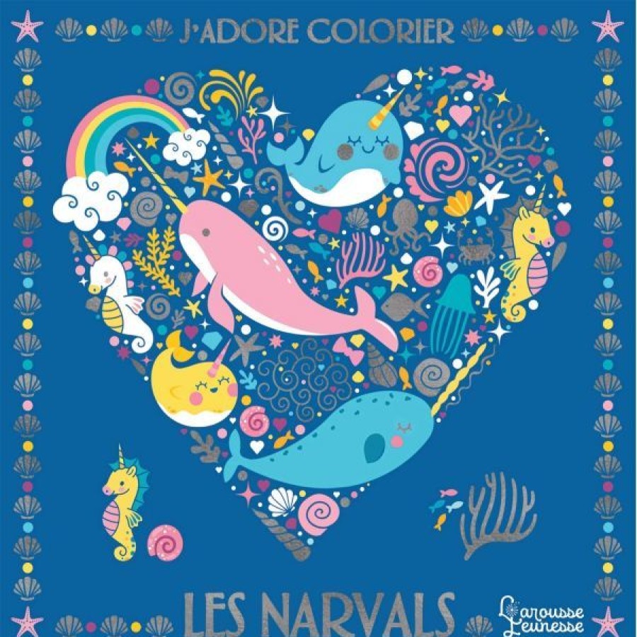 Loisirs Creatifs Creastore Livres Coloriage & Mandala | J'Adore Colorier Les Narvals - Livre