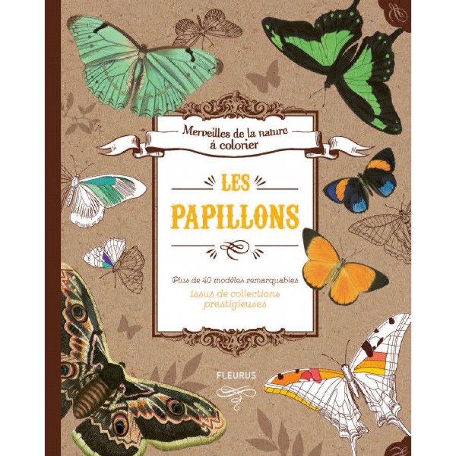 Dessin & Arts Graphiques Creastore Crayons De Couleurs | Les Papillons A Colorier - Livre