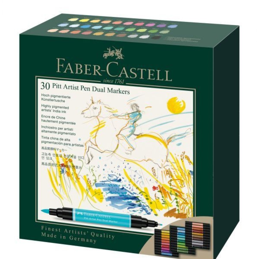 Dessin & Arts Graphiques Creastore Feutres | Set 30 Feutres Pitt Artist Dual Marker - Double-Pointe - Faber-Castell