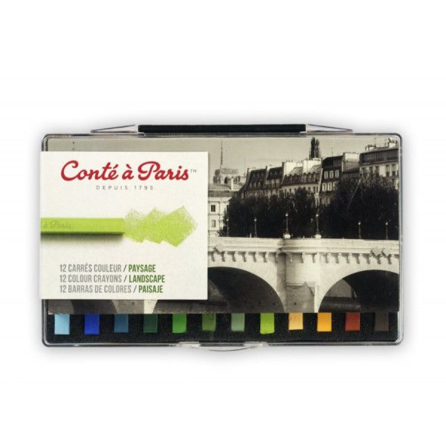 Dessin & Arts Graphiques Creastore Fusains Sanguines | Coffret 12 Carres Couleurs Paysage - Conte A Paris