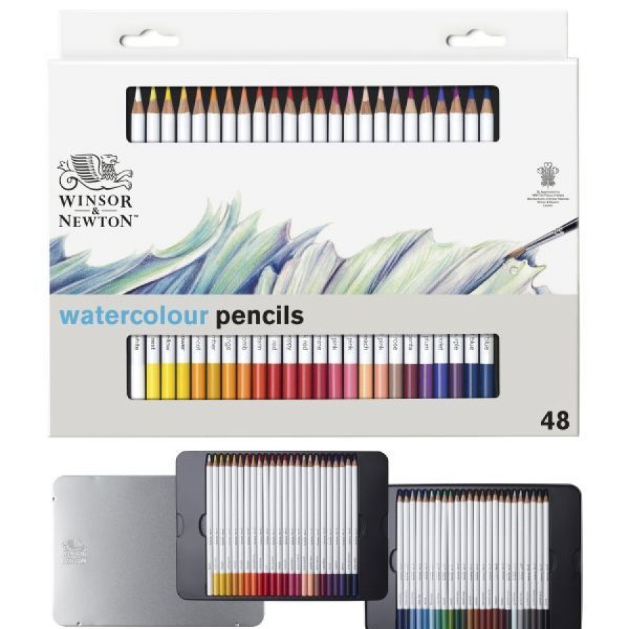 Dessin & Arts Graphiques Creastore Crayons Aquarellables | Boite De 48 Crayons De Couleur Aquarellables - Winsor & Newton