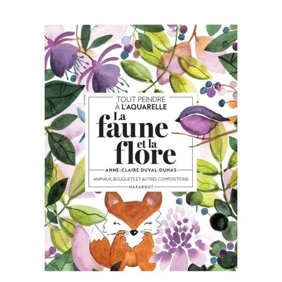 Peintures Creastore Livres Aquarelle | Livre La Faune Et La Flore A L'Aquarelle - Animaux, Bouquets & Autres Compositions