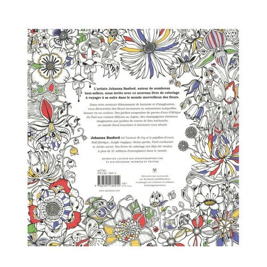 Loisirs Creatifs Creastore Livres Coloriage & Mandala | Monde Des Fleurs Johanna Basford - Coloriage - Livre