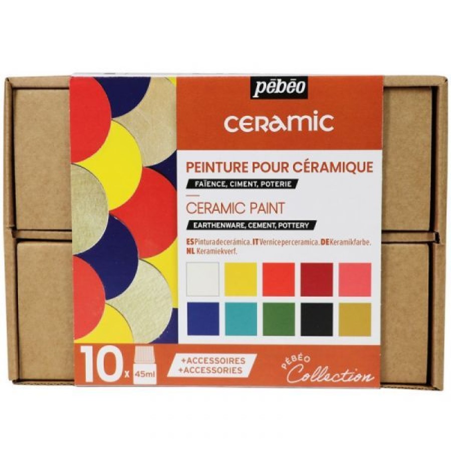 Loisirs Creatifs Creastore Peinture Sur Porcelaine | Coffret Atelier Ceramic - Pebeo