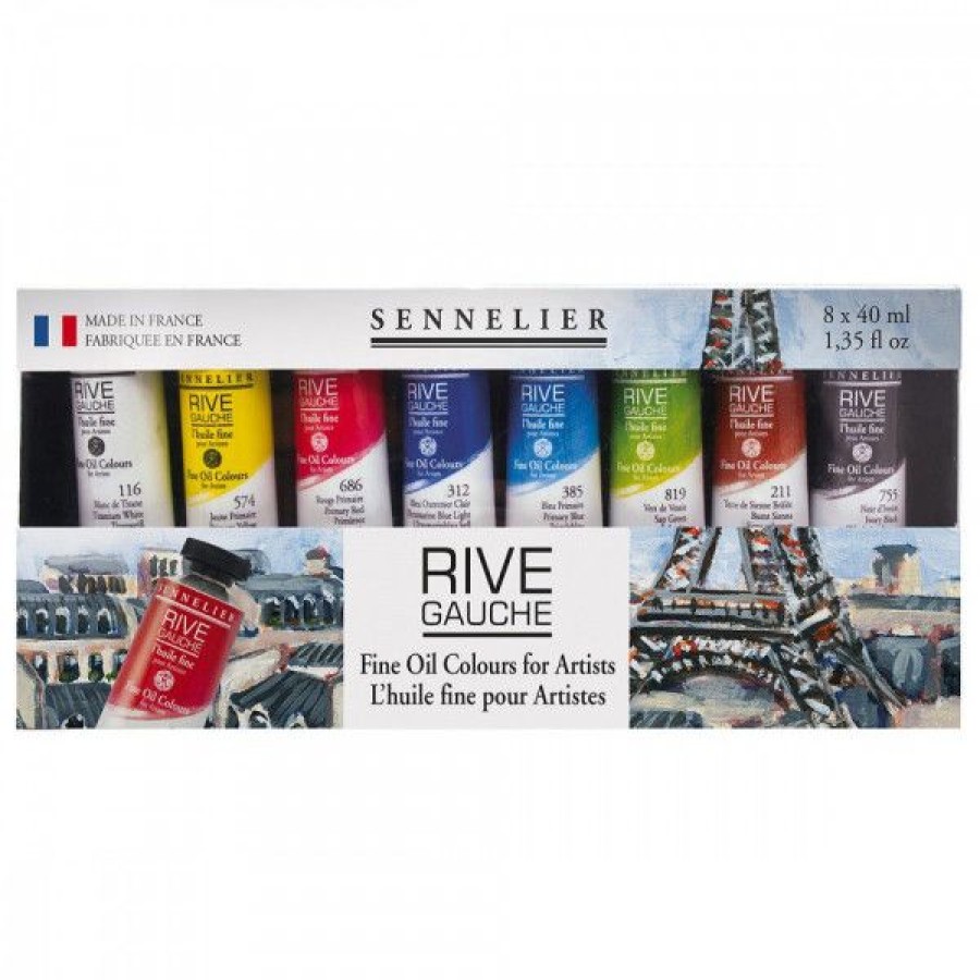 Peintures Creastore Peinture A L'Huile Fine | Set Huile Rive Gauche 8X40Ml - Sennelier