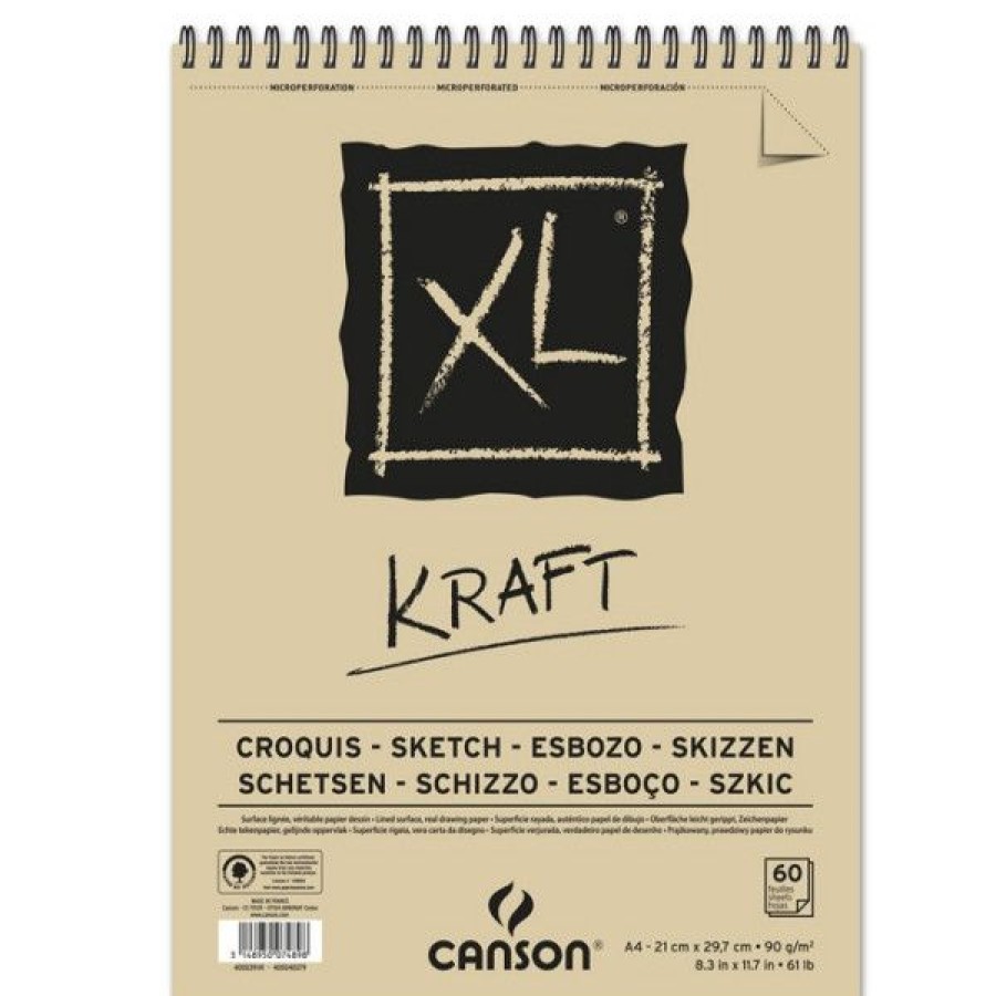 Papiers Creastore Blocs A Croquis | Bloc Canson Xl Papier Kraft