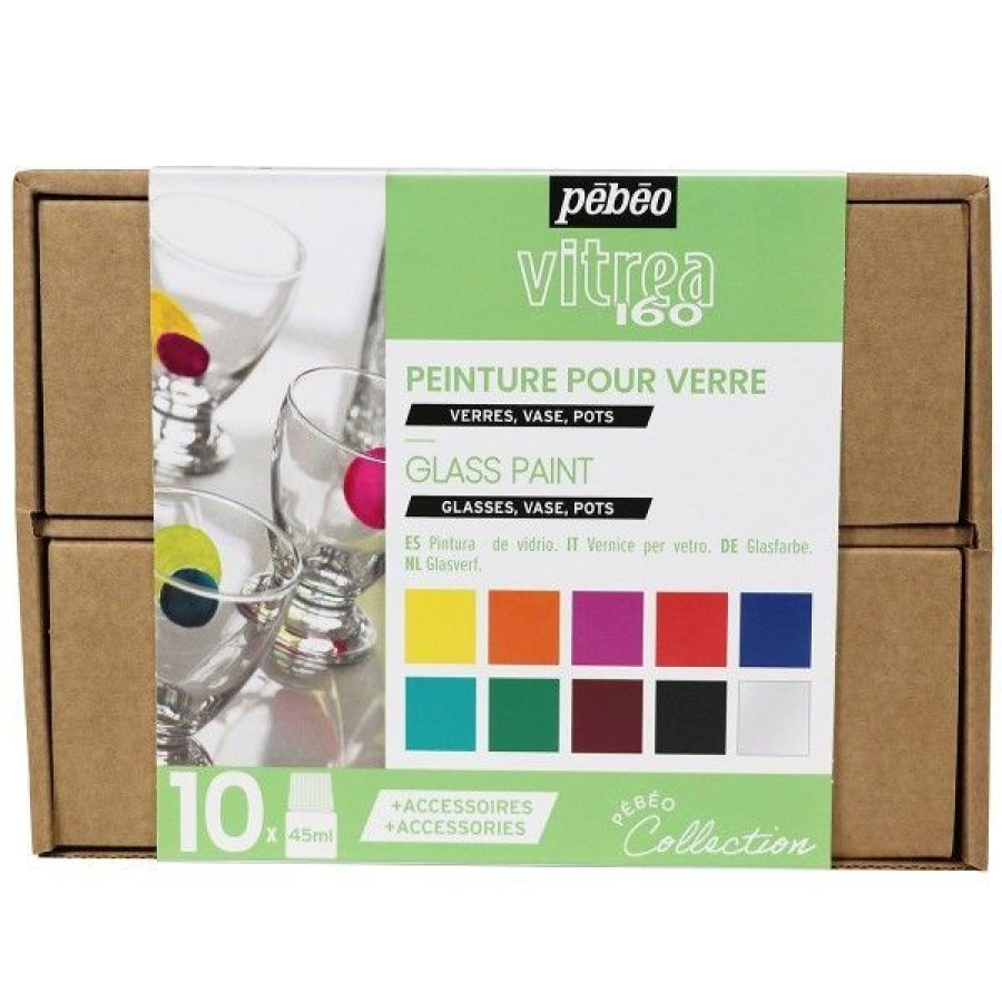 Loisirs Creatifs Creastore Peinture Sur Verre | Coffret Atelier Vitrea 160 - Pebeo