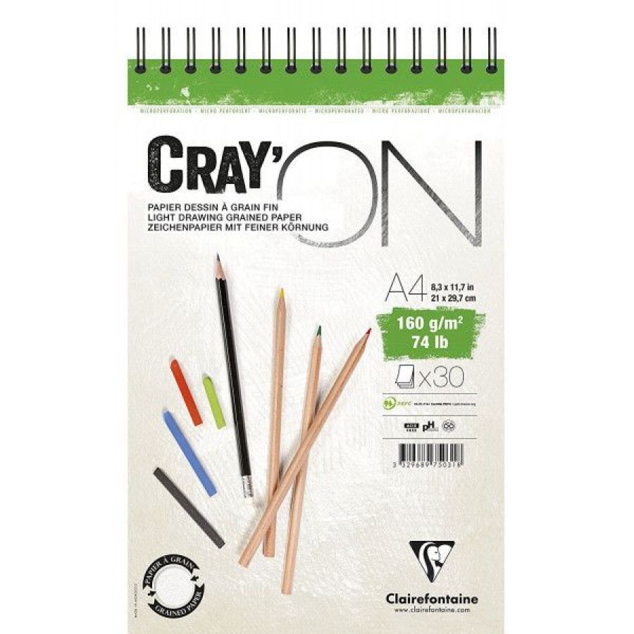 Papiers Creastore Papiers Dessin | Bloc Cray'On 160Gr - Clairefontaine