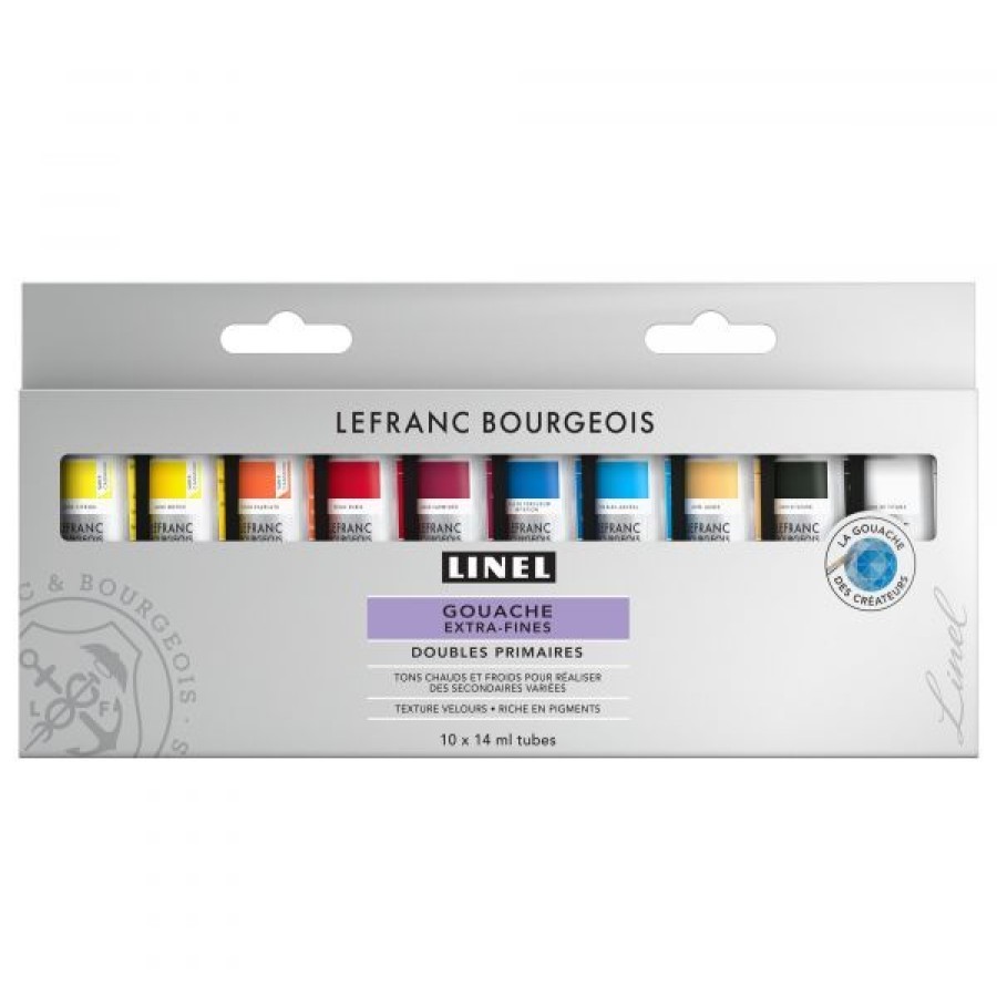 Peintures Creastore | Gouache Linel - Set Double Primaire 10X14Ml