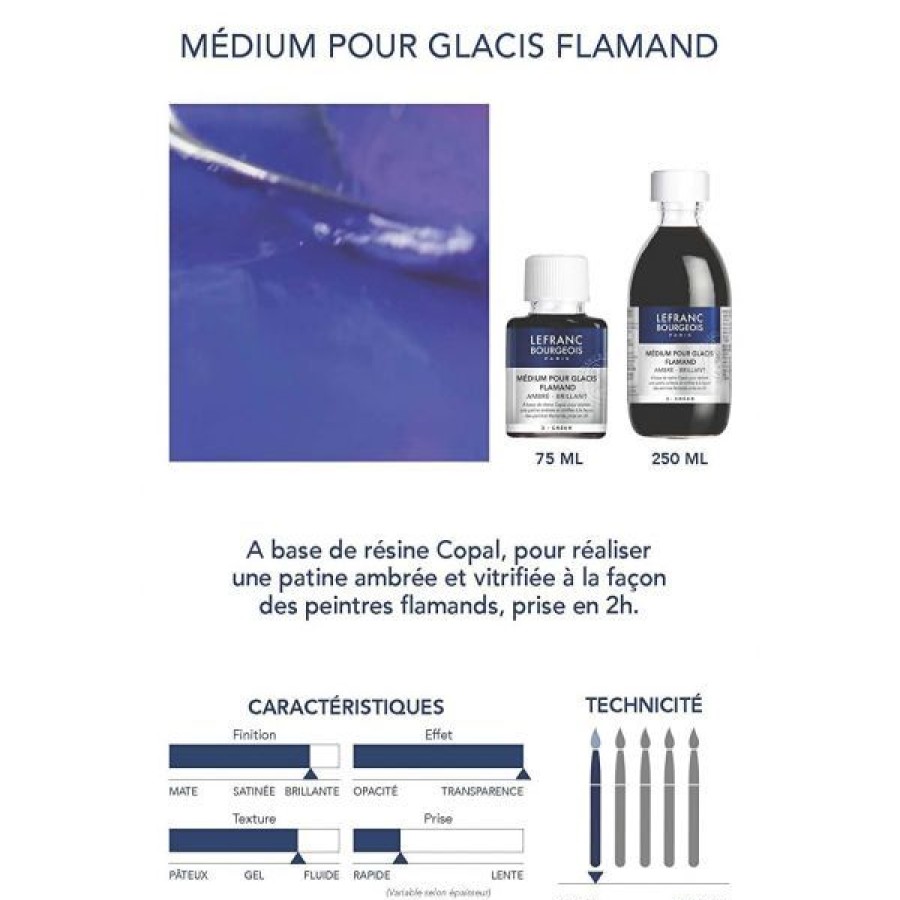 Peintures Creastore Mediums & Vernis Peinture A L'Huile | Medium Pour Glacis Flamand - Lefranc Bourgeois