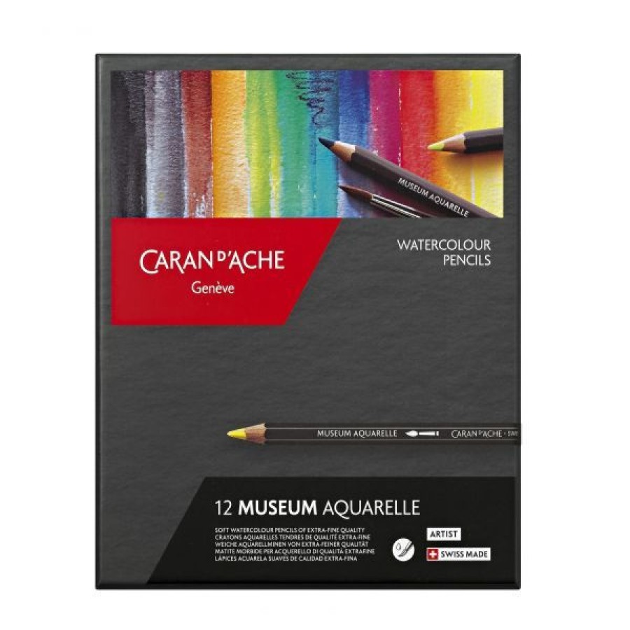 Dessin & Arts Graphiques Creastore Crayons Aquarellables | Boite De 12 Crayons Aquarelle Museum - Caran D'Ache