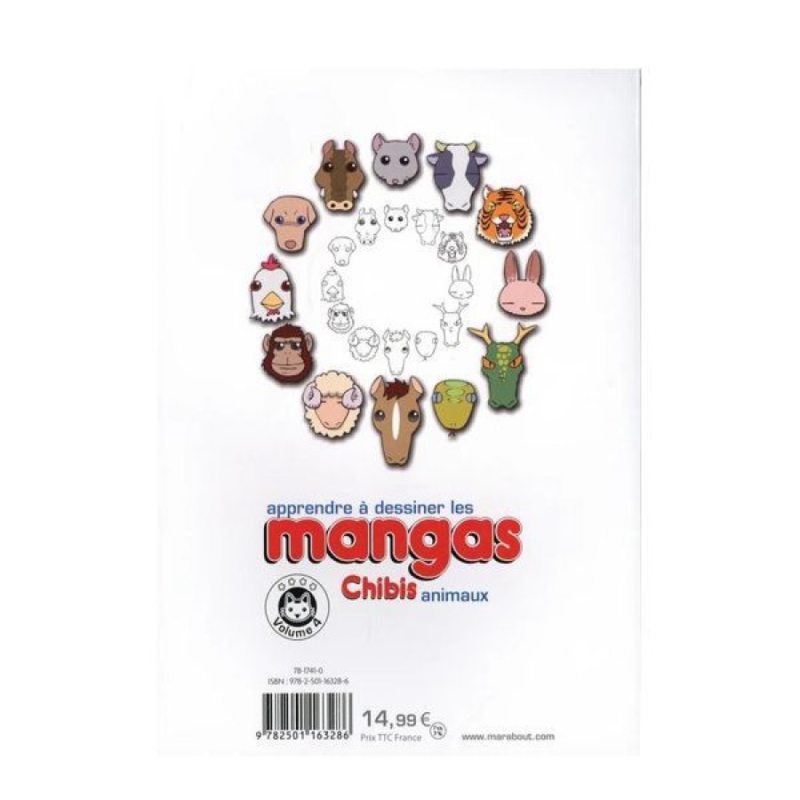 Dessin & Arts Graphiques Creastore Livres Dessin Mangas | Apprendre A Dessiner Chibis Animaux - Livre