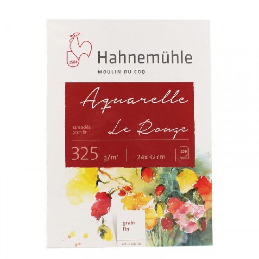 Papiers Creastore Papiers Peinture Aquarelle | Maxi Bloc Le Rouge - 100 Feuilles 24X32 - Hahnemuhle