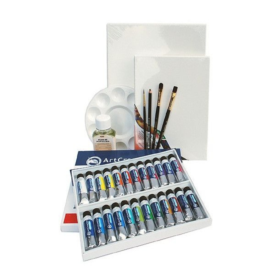 Peintures Creastore Coffrets De Peinture A L'Huile Et Kits | Kit Peinture Huile 24 Couleurs