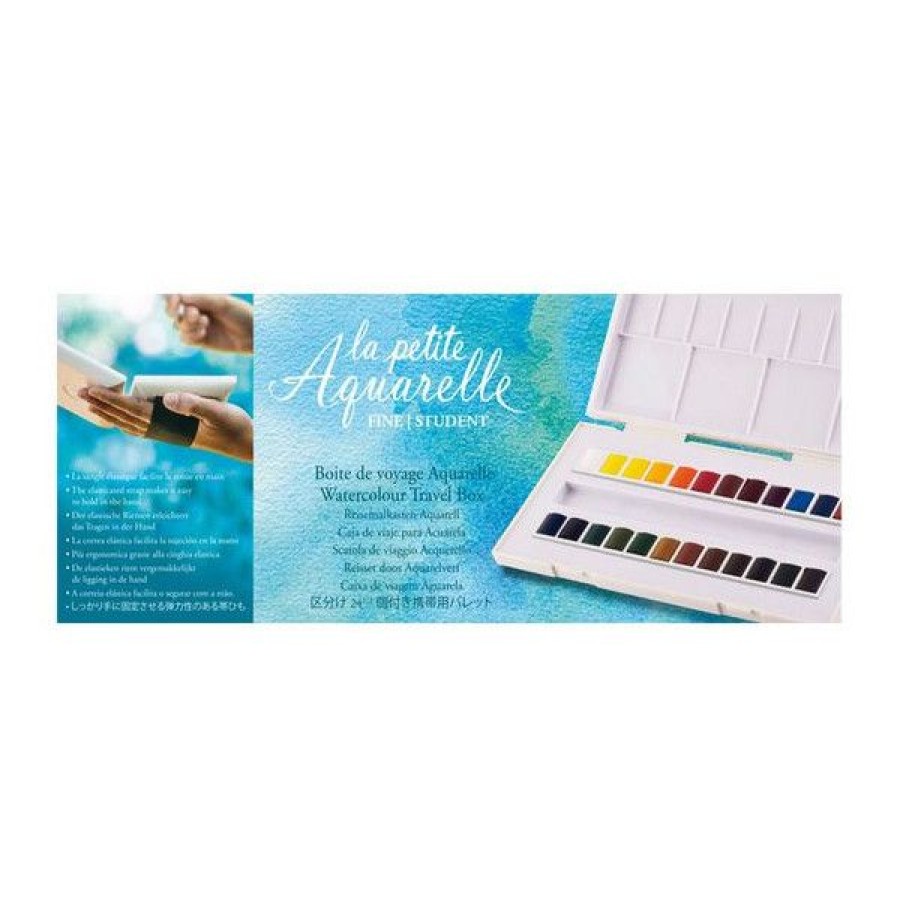 Peintures Creastore Peinture Aquarelle Fine | Boite De Voyage La Petite Aquarelle - 24 Demi-Godets - Sennelier