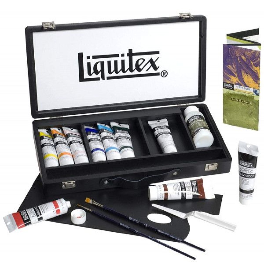 Peintures Creastore Peinture Acrylique Extra&Fine | Coffret Bois Acrylique Extra-Fine Heavy Body - Liquitex