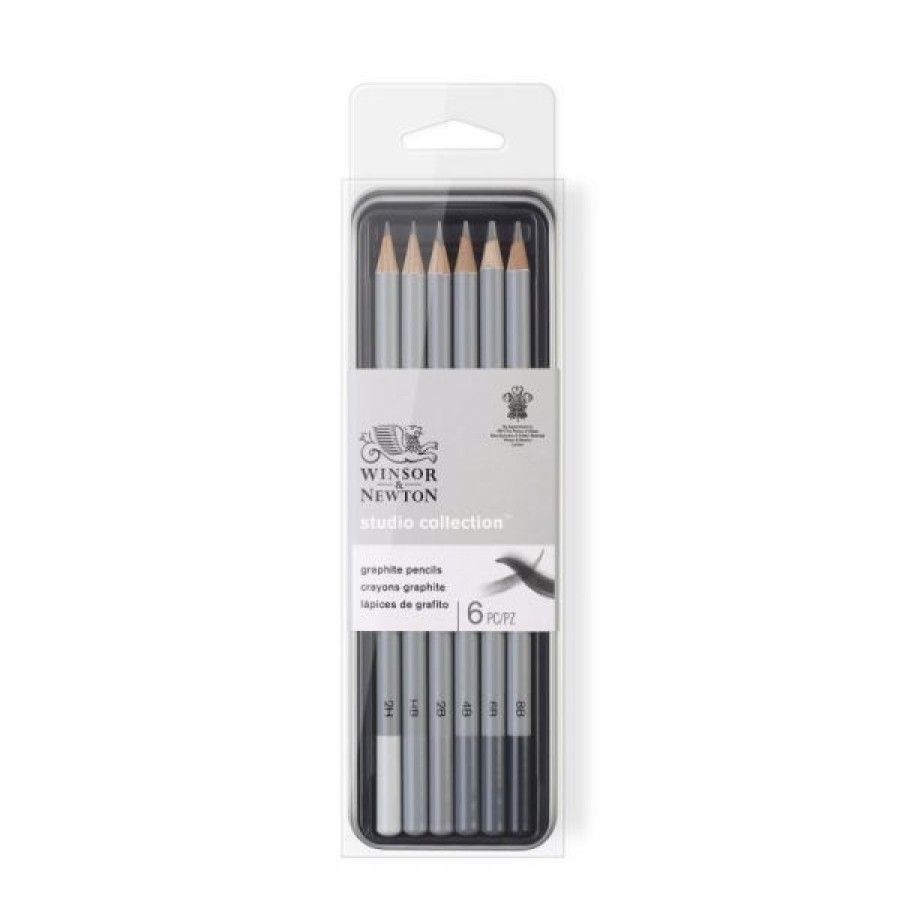 Dessin & Arts Graphiques Creastore Crayons Graphites | Set 6 Crayons Graphites - Winsor & Newton