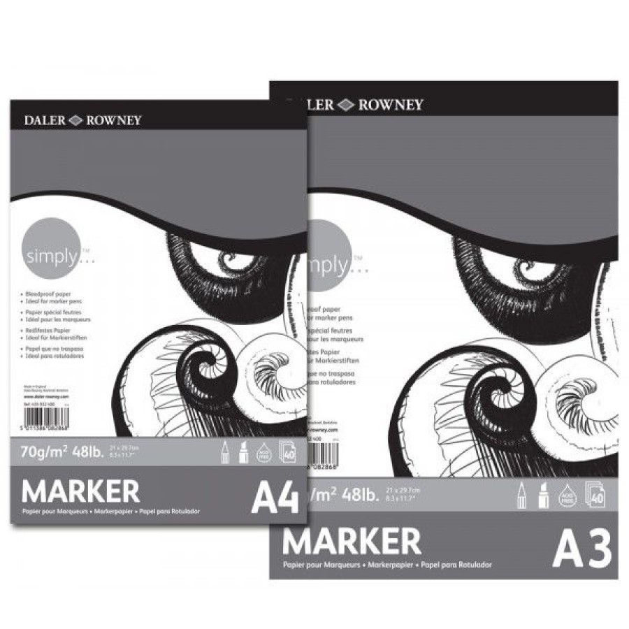 Papiers Creastore Papiers Layout & Marqueur | Bloc Special Feutres - 70Gr - Daler Rowney