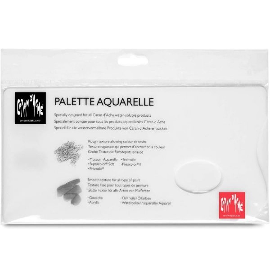 Peintures Creastore Accessoires Pour Peinture Aquarelle | Palette Aquarelle - 26X13Cm - Caran D'Ache