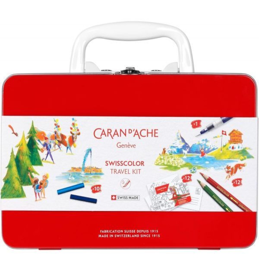 Dessin & Arts Graphiques Creastore Crayons Aquarellables | Valise De Voyage Swisscolor - Caran D'Ache