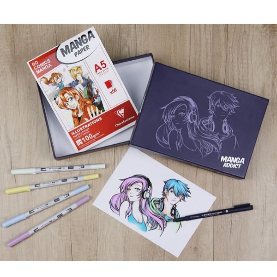 Dessin & Arts Graphiques Creastore Feutres | Coffret Manga Addict - Clairefontaine X Tombow