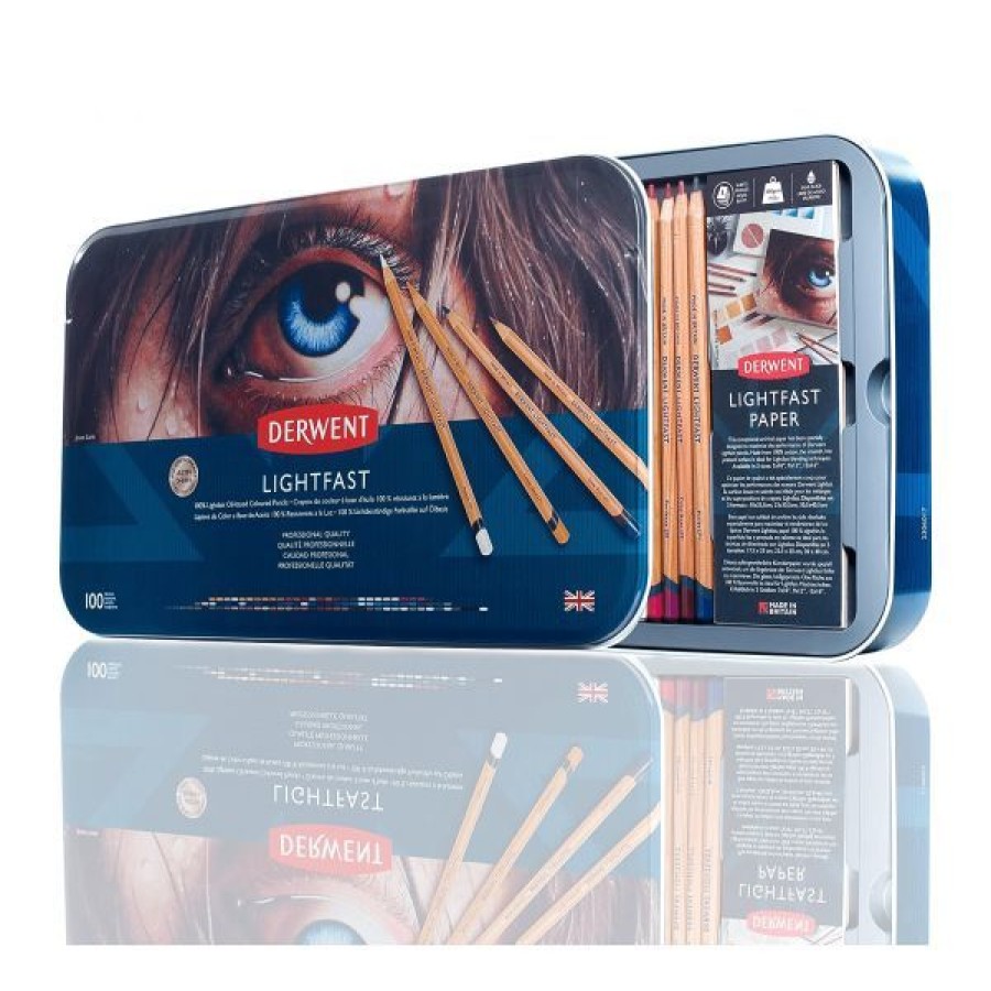 Dessin & Arts Graphiques Creastore Crayons De Couleurs | Boite 100 Crayons De Couleur Lightfast - Derwent