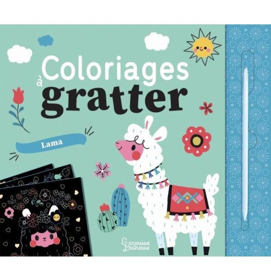 Loisirs Creatifs Creastore Livres Pour Enfant | Coloriages A Gratter - Les Lamas - Livre