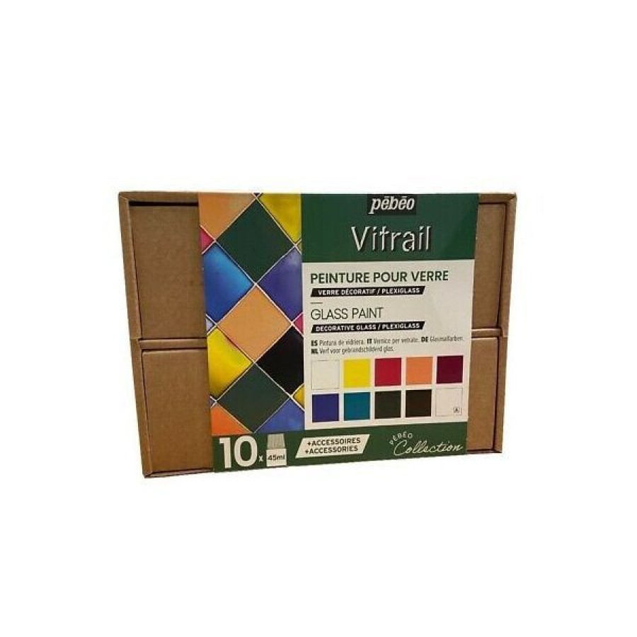 Loisirs Creatifs Creastore Peinture Sur Verre | Coffret Atelier Vitrail - Pebeo