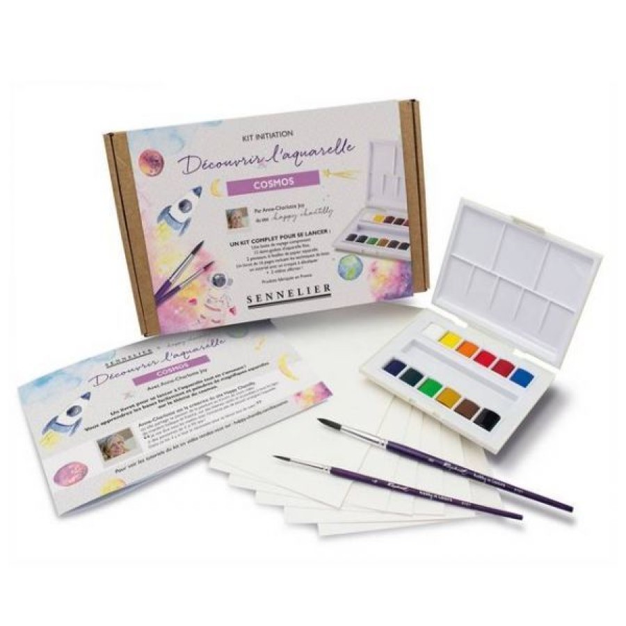 Peintures Creastore Coffrets Peinture Aquarelle | Set Decouverte La Petite Aquarelle Happy Chantilly - Cosmos